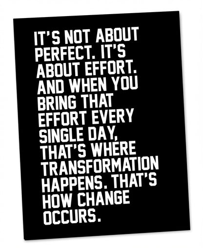 Motivational Wall Art 8x10 – Effort Quote Inspirational Poster for Gym, Office & Classroom – Daily Motivation Print for Weight Loss, Sobriety & Growth Mindset – Unframed, Made in USA