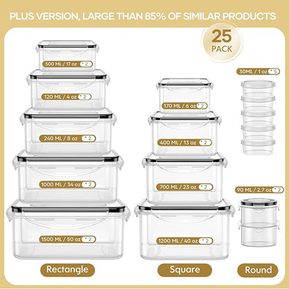 50-Piece Food Storage Containers