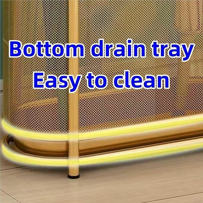 Metal Umbrella Holder, Umbrella Rack with Non-slip Pads, Umbrella Stands with Hook, Freestanding Umbrella Basket for Entryway, Living Room(Gold)