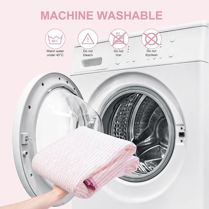 Bed Pads for Incontinence Washable, 3 Packs 36x34 Inch Reusable Waterproof Soft Wetting Pee Underpad for Adults, Elderly, Seniors, Women, Kids & Pets, Machine Washable Pad for Bed, Sofa-Pink