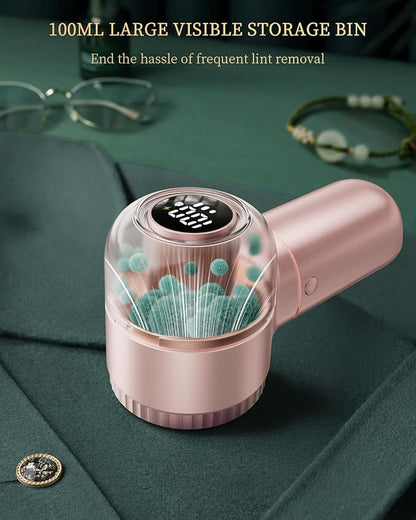 X-Large Fabric Shaver with Lint Brush, Rechargeable Lint Shaver with Digital