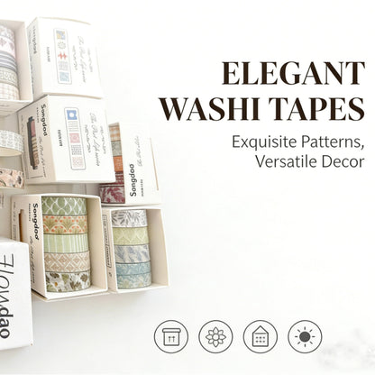 LXFNDZW Washi Tape Set Arts & Crafts Tape Multipack Decorative Book Washi Tape for DIY Arts, Crafts, Journals, Planners, Scrapbooking & Gift Wrapping