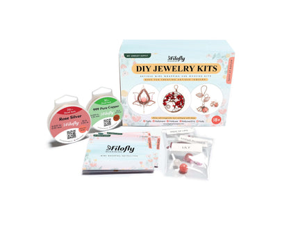Filofly DIY Jewelry Kit 002, Spirit of Nature Make Your Own Wire Wrapping and Weaving Jewelry, Materials & Instructions Included Jewelry Making Gift, Pendant Tutorial (Spirit of Nature)