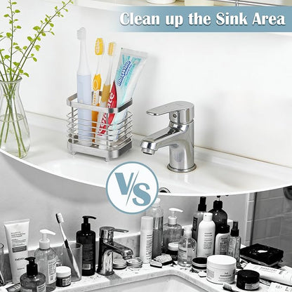 MYITYARD Toothbrush Holder for Bathroom, Stainless Steel Ventilated Electric