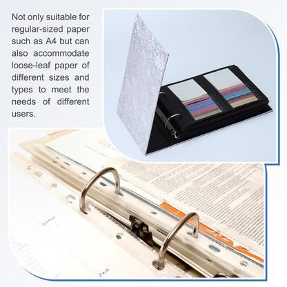 PATIKIL A4 3 Hole Ring Binder Mechanisms, 4 Set 0.63" D Ring Replacement Binder Planner Loose Leaf Binding Spines for Organizers DIY Fill Paper Storage Folder Accessories, 20mm Silver Tone