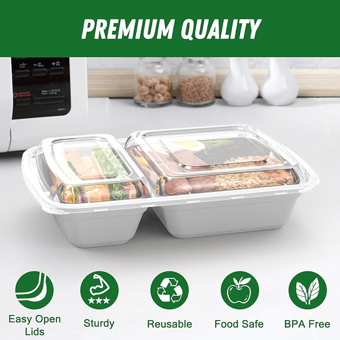 50 Pack 28 oz Meal Prep Containers Reusable