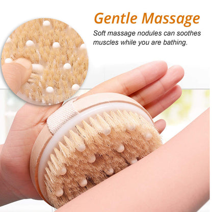 Premium Face Scrubber Set, Facial Cleansing Brush for Exfoliator, Natural Bristle Face Scrubber for Lymphatic Drainage, Unclog Pores, Sensitive Skin, Reduce Ance