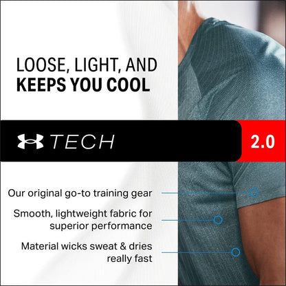Under Armour Men's Tech 2.0 Short-Sleeve T-Shirt , Pink Shock (684)/Black, Medium
