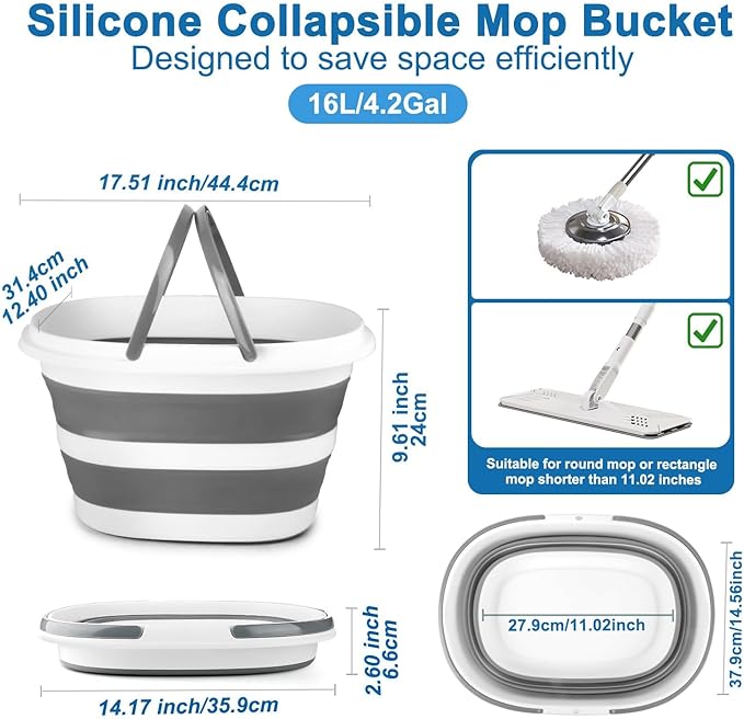 Collapsible Mop Bucket with Handle