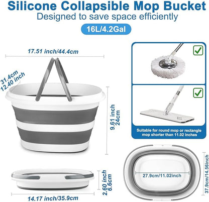 Collapsible Mop Bucket with Handle