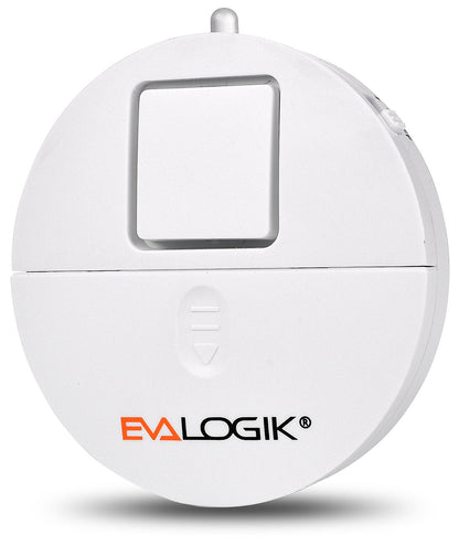 EVA LOGIK Modern Ultra-Thin Window Alarm with Loud 120dB Sound and Vibration Sensors Compatible with Virtually Any Window, Glass Break Alarm Perfect for Home, Office, Dorm Room- 4 Pack