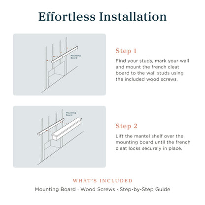 MANTELSDIRECT 60 Inch Floating Fireplace Mantel Wood Shelf in Unfinished - Colton from Mantels Direct | Wooden Rustic Wall Shelf Perfect for Décor and Electric Fireplaces