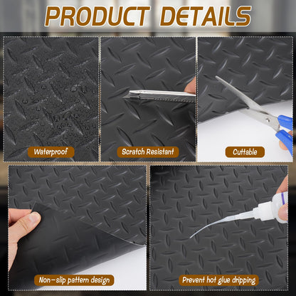 Work Bench Pad Mat, Top PVC Workbench Mat with Non-Slip Texture, 48" x 17" Scratch Stain Resistant Surface Protects Work Bench Tabletop Countertop for Woodworking Crafting Tool Protection