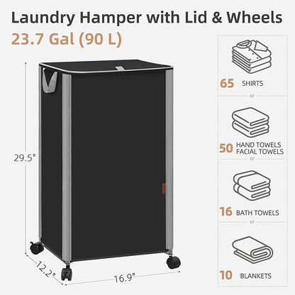 STORAGE MANIAC Rolling Laundry Hamper