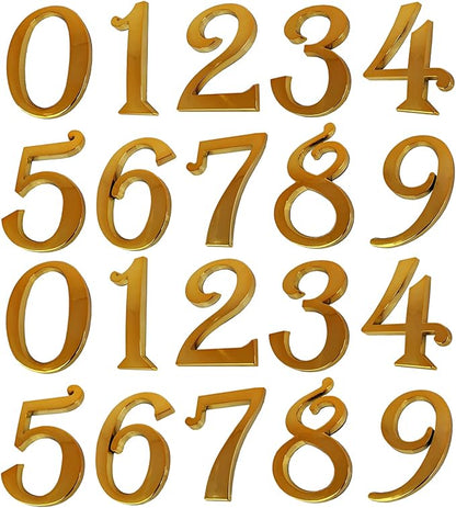 Mailbox Numbers 2 Inch, Self-Stick House Door Address Number Stickers for Aprtment Office Home Room, Waterproof and Durable.(Gold, 2" - Set of 20)