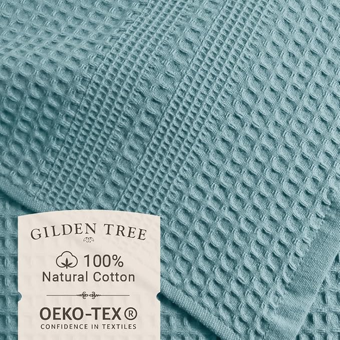 GILDEN TREE Waffle Towels for Bathroom, 100% Cotton Quick Dry Towel, Waffle
