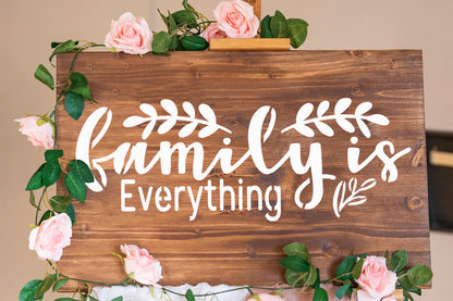 15PCS Reusable Farmhouse Word Stencils for Painting on Wood, Canvas, Fabric - Inspirational Art Craft Kit for Family, Furniture, Walls, and More - Create Welcome Signs, Shirts, and Cards