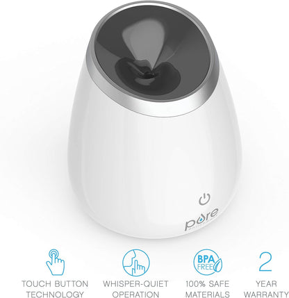 Pure Enrichment PureSpa Deluxe Ultrasonic Aromatherapy Oil Diffuser - 120ml Water Tank, Mood-Boosting Ionizer and Optional Color-Changing Light - Lasts Up to 10 Hours with Auto Safety Shut-Off