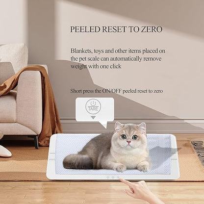 Digital Pet Scale, Baby Scale - Measuring Range 0.45lbs-220lbs for Small-Medium Dogs/Large Cat (White)