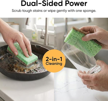 Superio Non-Scratch Cellulose Sponge (3-Pack) (Green)