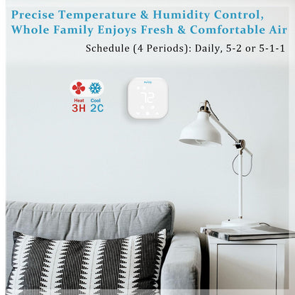 Aurora air-condition Smart Thermostat for House, Enhanced Programmable WiFi Thermostat, Saving Thermostat-Up to 4 Heat/2 Cool, Easy DIY Install