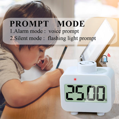 FesOuma Digital Timers, Digital Kitchen Timer for Cooking,Countdown Countup Timer for Classroom,Gym Timer Fitness with Knob Rotating,Quick Memory Presets, Automatic Standby