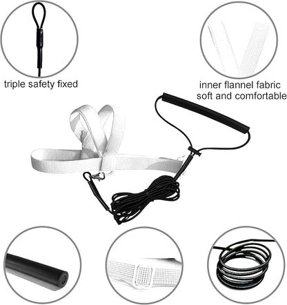 VANFAVORI Adjustable Bird Harness with 80 Inch Leash, XS Size for Peony Parrot Love Bird Weight 40-55 Grams with Outdoor Flying Training Rope, White