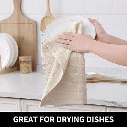 Homaxy 100% Cotton Terry Kitchen Dish Cloths, Ultra Soft and Absorbent Dish