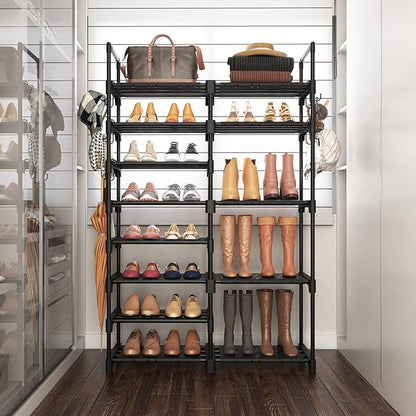 ROJASOP Shoe Rack Organizer, 8-Tier Metal Shoe Rack