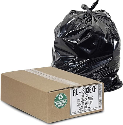 Aluf Plastics - RL-3036XH 20-30 Gallon Trash Can Liners - 30" x 36" - Thick 1.5