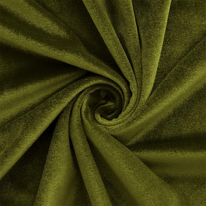 Light Olive Green Velvet Fabric by The Yard, 60" Wide Soft Stretchy Velveteen Fabric, 5 Yards Velvet Material for Upholstery Sofa Chair Cover DIY Sewing Costume Craft Curtain