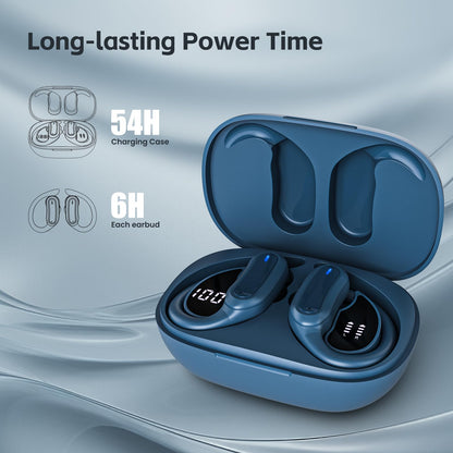 Wireless Earbuds, Bluetooth 5.4 Headphones, True Wireless Stereo Sound Earphones with Noise Cancelling Mic, Fast Charging, IPX7 Waterproof, Comfort Fit Ear Buds for Sports/Workouts/Travel (Blue)