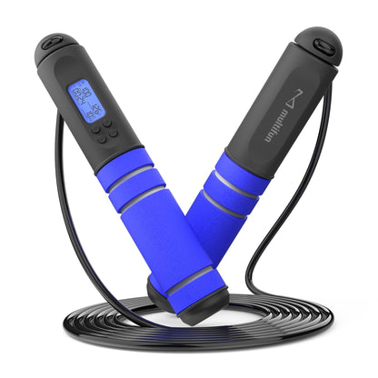 multifun Jump Rope, Adjustable Digital Jump Rope with Calorie Counter, Ball Bearings & Alarm – Ideal for Fitness, CrossFit, Boxing, MMA, Gym – Multifunctional Speed Skipping Rope