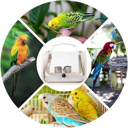 Genérico Parrot Carrier - Bird Backpack with Transport Perch | Parakeet Carrier | Parakeets, Parakeets, Nymphs, Conuros, Cockatiels: Outdoors, Camping, Holidays