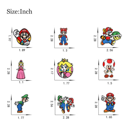 Iron on Patches,20 Pieces Embroidered Applique Patches,Sew On Iron on Patches Fabric Repair Patche Cute Cartoon Anime Patch for Kids Adult Clothes Jeans Jackets Hats Shoes Backpacks