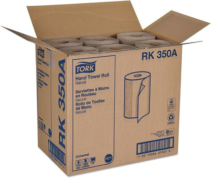 Tork Paper Hand Towel Roll Natural H21, 100% Recycled Fiber, 12 Rolls x 350 ft