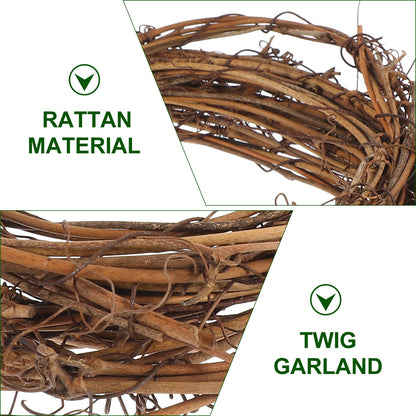 Garneck DIY Crafts Natural Vine, Twig Grapevine Wreath Garland for Christmas/Party/Halloween, Rattan Wreath Garland Decoration Grapevine Garland 180 Inch