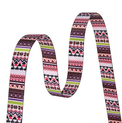 MarukoPet Dog Collar, Adjustable for Small Medium Large Dogs Puppy, Cute Design with Bohemia Floral Tribal Geometric Patterns Boys Girls Dog Collar(Pink Bohemia-M)