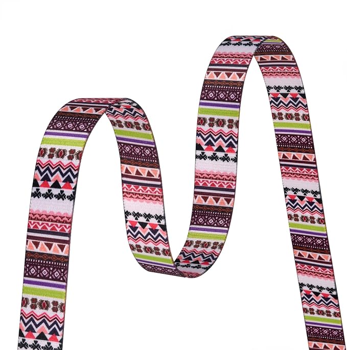 MarukoPet Dog Collar and Leash Set, Adjustable for Small Medium Large Dogs Puppy, Cute Design with Bohemia Floral Tribal Geometric Patterns Boys Girls Dog Collar(Pink Bohemia Set,L)