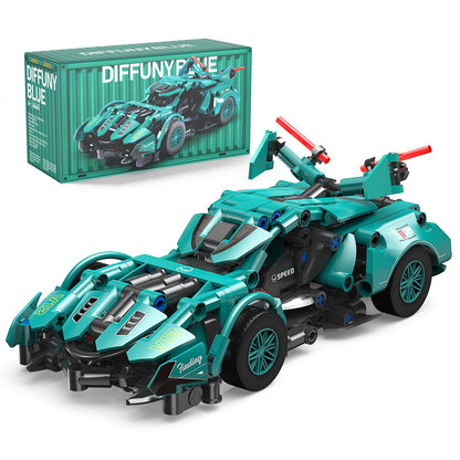 QiqoPoyee Race Car Building Block Set, 1:18 MOC Model Car Kit Building Blocks for Adults, Race Car Toy Birthday Gifts for Kids, Race Cars for Boys Girls Age 8-12+