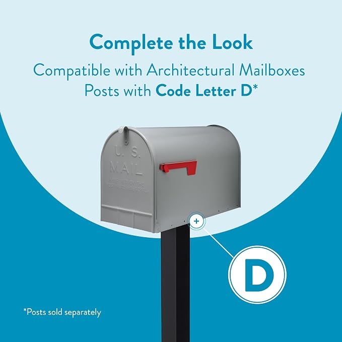 Gibraltar ST2000AM Stanley Post-Mount Mailbox, XL, Gray Steel - Quantity 1 | Galvanized steel build for outside with rust-resistant powder-coat finish and adjustable latch closure. USPS approved.