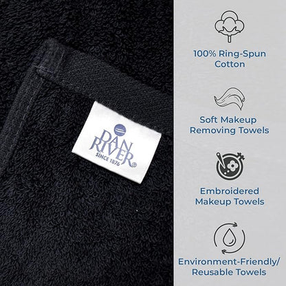 DAN River Black Makeup Towels
