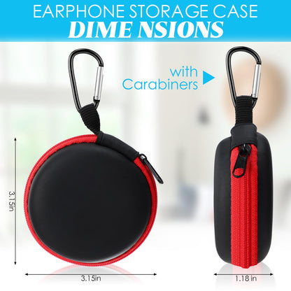 Abbylike 30 Pack Headphone Case Earphone Earbud Headset Carrying Case Holder Hard EVA Headset Travel Pouch Square Storage Bag Cell Phone Accessories Organizer with Hook for Memory Card Chip