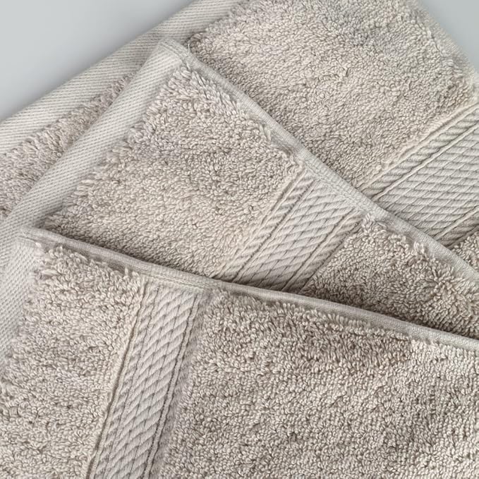 SUPERIOR Egyptian Cotton Pile 3 Piece Towel Set, Includes 1 Bath, 1 Hand