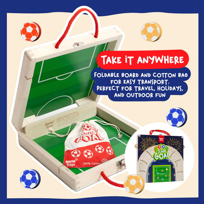 Nene Toys Sling Goal, Wooden Sling Puck Game for Kids & Adults – Fast-Paced Family Board Game for Kids 4+ Years – Portable Travel Yard Game – Indoor Outdoor Fun – Gift for Boys & Girls