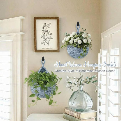 Honeydak Boho Decor Hanging Wall Baskets