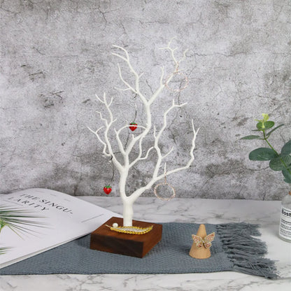 COPLKY Necklace Display Stand Tree Jewelry Display Jewelry Stand Earring Holder Necklace Bracelet Rack Holder Wood Display Jewelry Holder