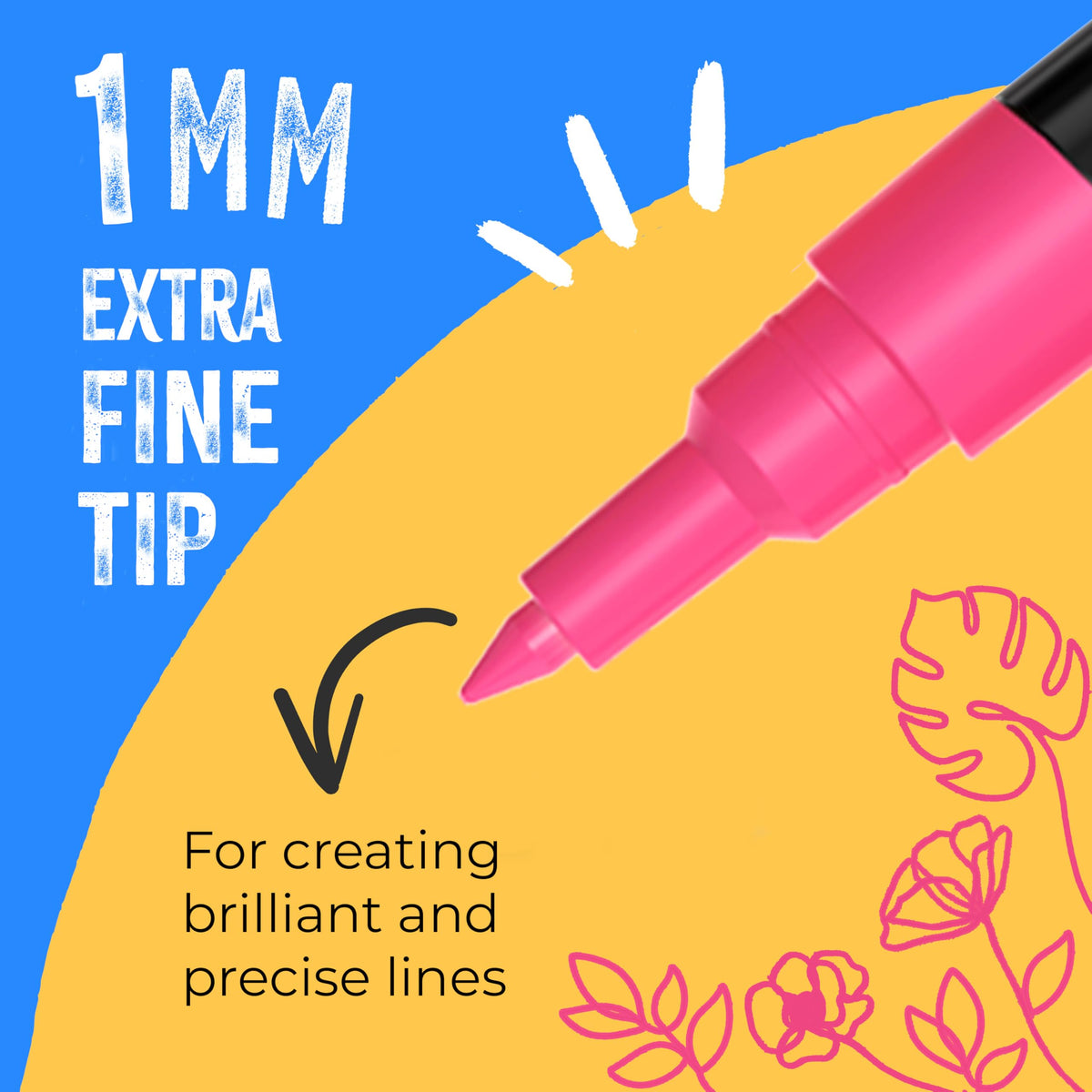 Chalkola Extra Fine Tip Chalk Markers for Blackboard & Glass (Pack of 16, 1mm Point) | Window Marker, Liquid Chalk Pens for Acrylic Dry Erase Board, Mirror, Car | Thin Chalkboard Markers Erasable