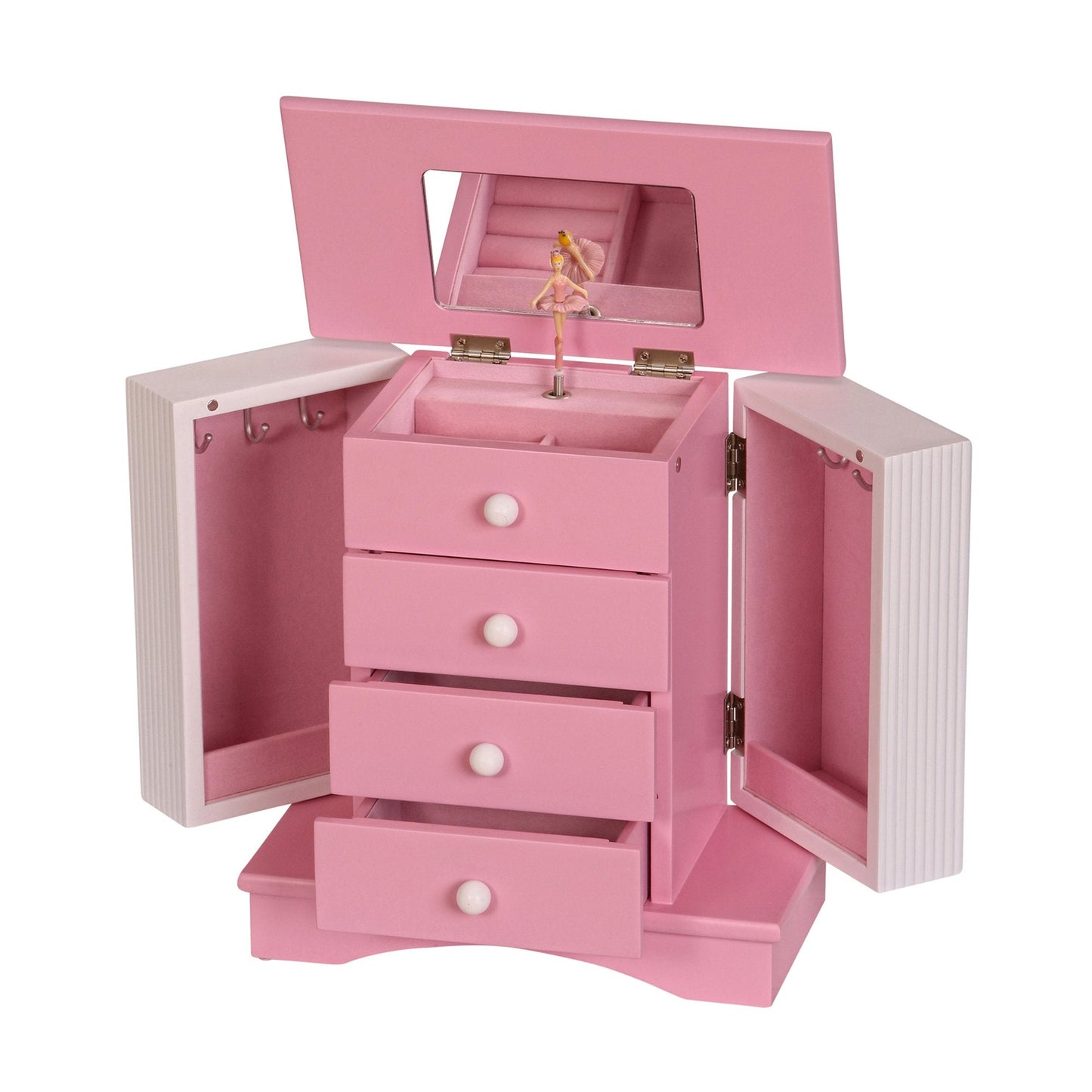 Mele and Co Elise Girls Wooden Musical Ballerina Jewelry Box