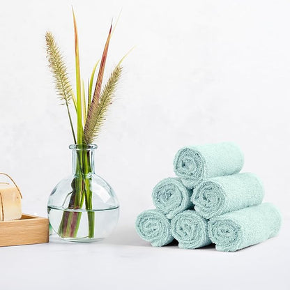 Amazon Basics face Towels for Bathroom, 100% Cotton Extra Absorbent washcloth